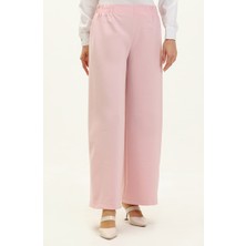 Sefa Merve Beli Lastikli Bol Paça Pantolon 2951-20 Pudra
