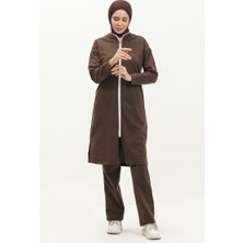 Sefa Merve Fermuarlı Eşofman Takım 3044-14 Kahverengi