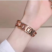 Cool Cold Apple Watch Band Uyumlu 38,40,41 Mm, Iwatch Seri 10 42 mm Paslanmaz Çelik Denim Zincir Şık Kordon