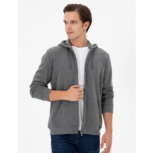 U.S. Polo Assn. Erkek Antrasit Melanj Şardonlu Örme Hırka 50293146-VR081