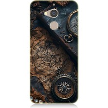 Teknomeg General Mobile Gm8 Uyumlu Eski Harita  Desenli Silikon Kılıf