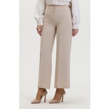 Sefa Merve Bol Paça Pantolon 1152-01 Bej