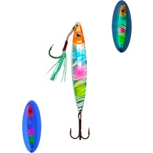 S.F. Jig Sardin2 29GR - Sahte Yem Kaşık Rapala -Levrek, Palamut, Lüfer, Çinekop, Turna Jig Yem -Zebra Glow