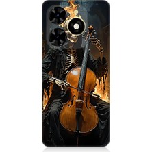 Teknomeg Tecno Spark 20C Uyumlu Iskelet Çello  Desenli Silikon Kılıf