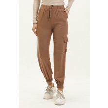 Sefa Merve Beli Lastikli Kargo Pantolon 1147A-01 Camel