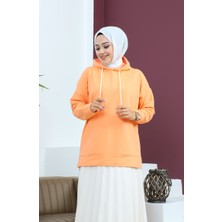 Kapüşonlu Sweatshirt 23002-10 Somon