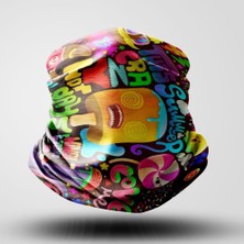 Sugar Motorcu Bandana Maske Outdoor Boyunluk Unisex