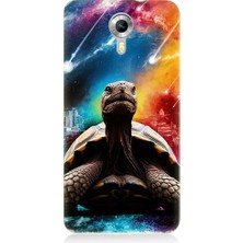 Teknomeg General Mobile Discovery 4g Uyumlu Renkli Kaplumbağa  Desenli Silikon Kılıf