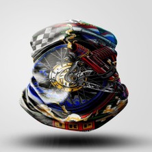 Retro Motorcu Bandana Maske Outdoor Boyunluk Unisex