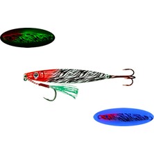 S.F. Jig Sardin 22G - Sahte Yem Kaşık Rapala - Levrek, Palamut, Lüfer, Çinekop, Turna Jig Yemi-Zebra Glow