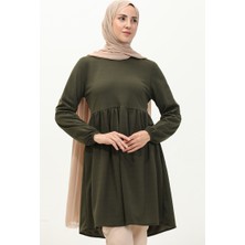 Sefa Merve Büzgülü Tunik 7272-04 Haki