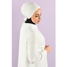 Sefa Merve Dikişli Penye Bone 90106-03 Ekru