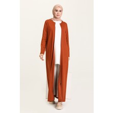 Sefa Merve Fermuarlı Keçe Ferace 3336-06 Taba