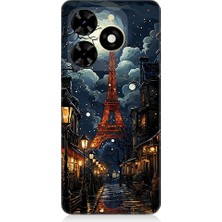 Teknomeg Tecno Spark 20C Uyumlu Paris Sokakları  Desenli Silikon Kılıf