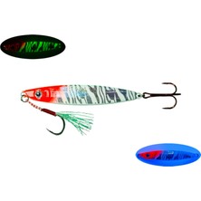 S.F. Jig Sardin 22G - Sahte Yem Kaşık Rapala - Levrek, Palamut, Lüfer, Çinekop, Turna Jig Yemi-Zebra Glow