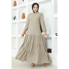 Sefa Merve Eteği Katlı Jessica Krep Ferace 0031-05 Taş