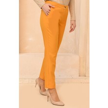 Sefa Merve Fermuarlı Klasik Pantolon 3318-06 Sarı