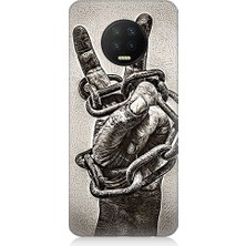 Teknomeg Infinix Note 7 Uyumlu Barış Eli  Desenli Silikon Kılıf