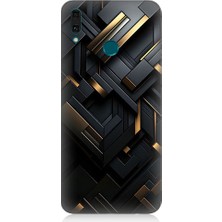 Teknomeg Huawei Y7 2018 Uyumlu Geometrik Desen  Desenli Silikon Kılıf