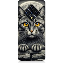 Teknomeg Infinix Zero 8 Uyumlu Kedi Portresi  Desenli Silikon Kılıf