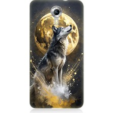 Teknomeg General Mobile Discovery 4g Uyumlu Kurt ve Ay  Desenli Silikon Kılıf