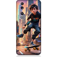 Teknomeg Huawei Honor 90 Uyumlu Kaykay Çocuğu  Desenli Silikon Kılıf