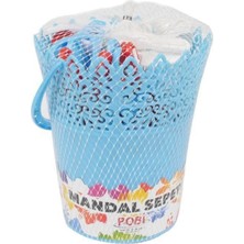 Çamaşır Mandalı Mavi Sepetli Yaysız Plastik (15 Adet Mandal)