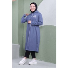 Kapüşonlu Spor Kap 3081-09 Indigo