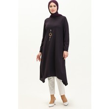 Sefa Merve Kolyeli Tunik 2323-07 Mor