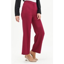 Sefa Merve Bol Paça Pantolon 1141-05 Mürdüm