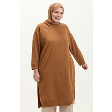 Sefa Merve Kapüşonlu Spor Tunik 3007-28 Taba