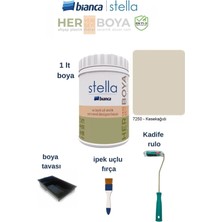 Stella Boya Seti (Bianca Stella Boya- Ipek Fırça- Kadife Rulo- Boya Kabı) – Kesekağıdı