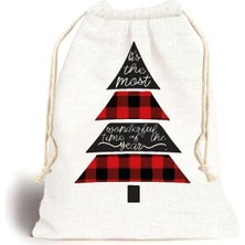 Tekno Trust Ağaçlar Figürlü Kanvas Oyuncak ve Çamaşır Saklama Torbası 20X30CM Ebat