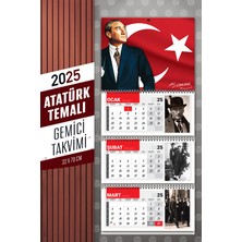 Tuğset Etiket 2025 Gemici Atatürk Takvimi (Yeni 2025 YILI)GÖSTERGELI-T1109