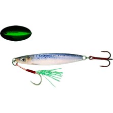 S.F. Jig Sardalya 34G - Sahte Yem Kaşık Rapala -Levrek, Palamut, Lüfer, Çinekop, Turna Için En Iyi Glow Jig Yem