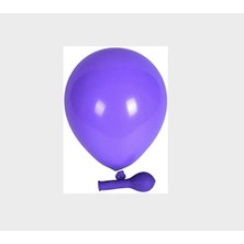 Parti Furyası 50 Adet  Mor Lateks Helyum Uyumlu Balon+Mor Balon Doğum Günü Parti Süsleme Helyum Uyumlu