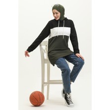 Kapüşonlu Tunik 23034-01 Siyah Haki