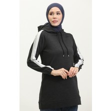Kapüşonlu Sweatshirt 23075-02 Antrasit