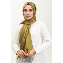 Püsküllü Tafta Şal 1267-11 Yağ Yeşili