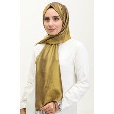 Püsküllü Tafta Şal 1267-11 Yağ Yeşili