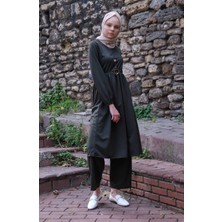 Sefa Merve Kolyeli Tunik Pantolon Ikili Takım 0583-07 Haki