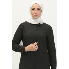 Sefa Merve Düğmeli Tunik 6111-08 Siyah
