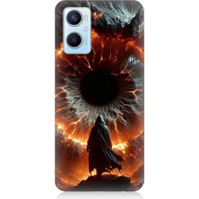 Teknomeg Oppo A96 Uyumlu Ateş Çemberi  Desenli Silikon Kılıf