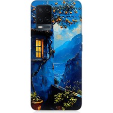 Teknomeg Oppo A54 Uyumlu Dağ Evi  Desenli Silikon Kılıf