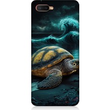 Teknomeg Oppo Rx 17 Neo Uyumlu Deniz Kaplumbağası  Desenli Silikon Kılıf