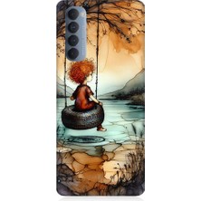 Teknomeg Oppo Reno 4 Pro Uyumlu Yalnız Çocuk  Desenli Silikon Kılıf