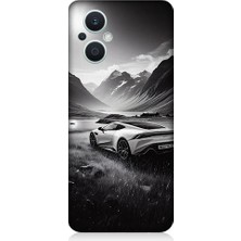 Teknomeg Oppo Reno 7 Lite 5g Uyumlu Dağ Yolunda Araba  Desenli Silikon Kılıf
