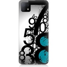 Teknomeg Oppo A53 Uyumlu Sayısal Karmaşa  Desenli Silikon Kılıf