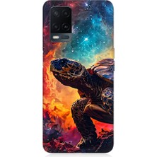 Teknomeg Oppo A54 Uyumlu Galaktik Kaplumbağa  Desenli Silikon Kılıf