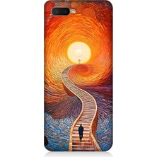 Teknomeg Oppo Rx 17 Neo Uyumlu Işıklı Yol  Desenli Silikon Kılıf